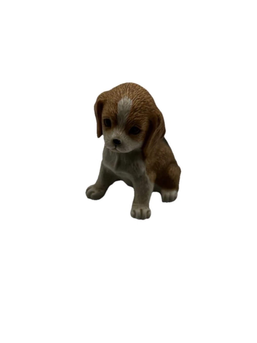 Home Interiors Tan and White Sitting Sad Beagle Puppy Accent Figurine